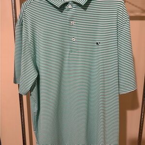 Vineyard Vines Mint Striped Polo Shirt